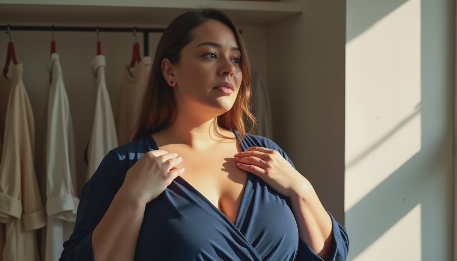 Visual context for plus size tops
