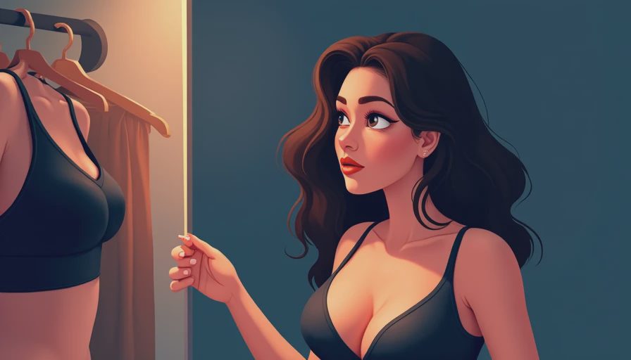 Visual context for plus size lingerie