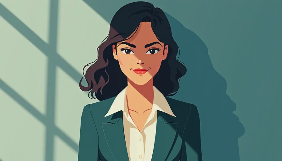 Visual context for power suit women