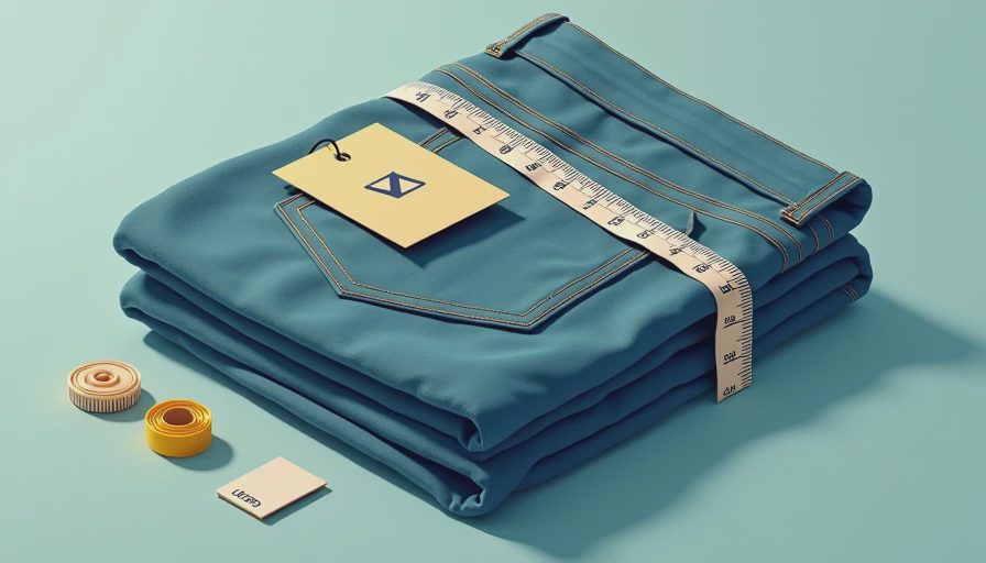 Visual context for size inclusive jeans