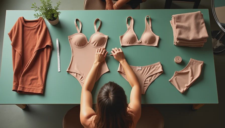 Illustration for plus size strapless bra